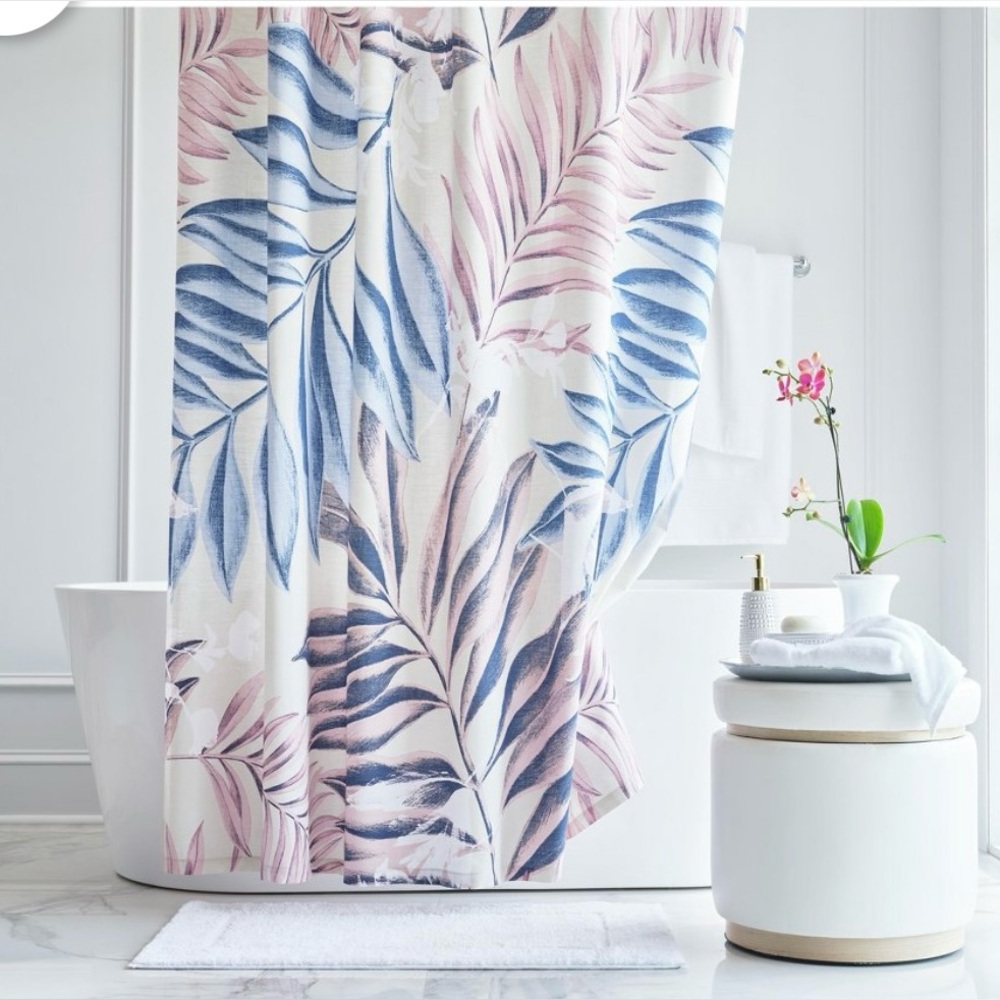 Liz Claiborne Overscale Leaves Shower Curtain New